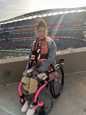 A photo of me at a Bengals game